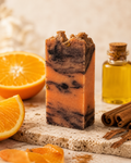 Jabón artesanal de Canela y Naranja — Calidez cítrica. 100 g | Salitre y Oliva