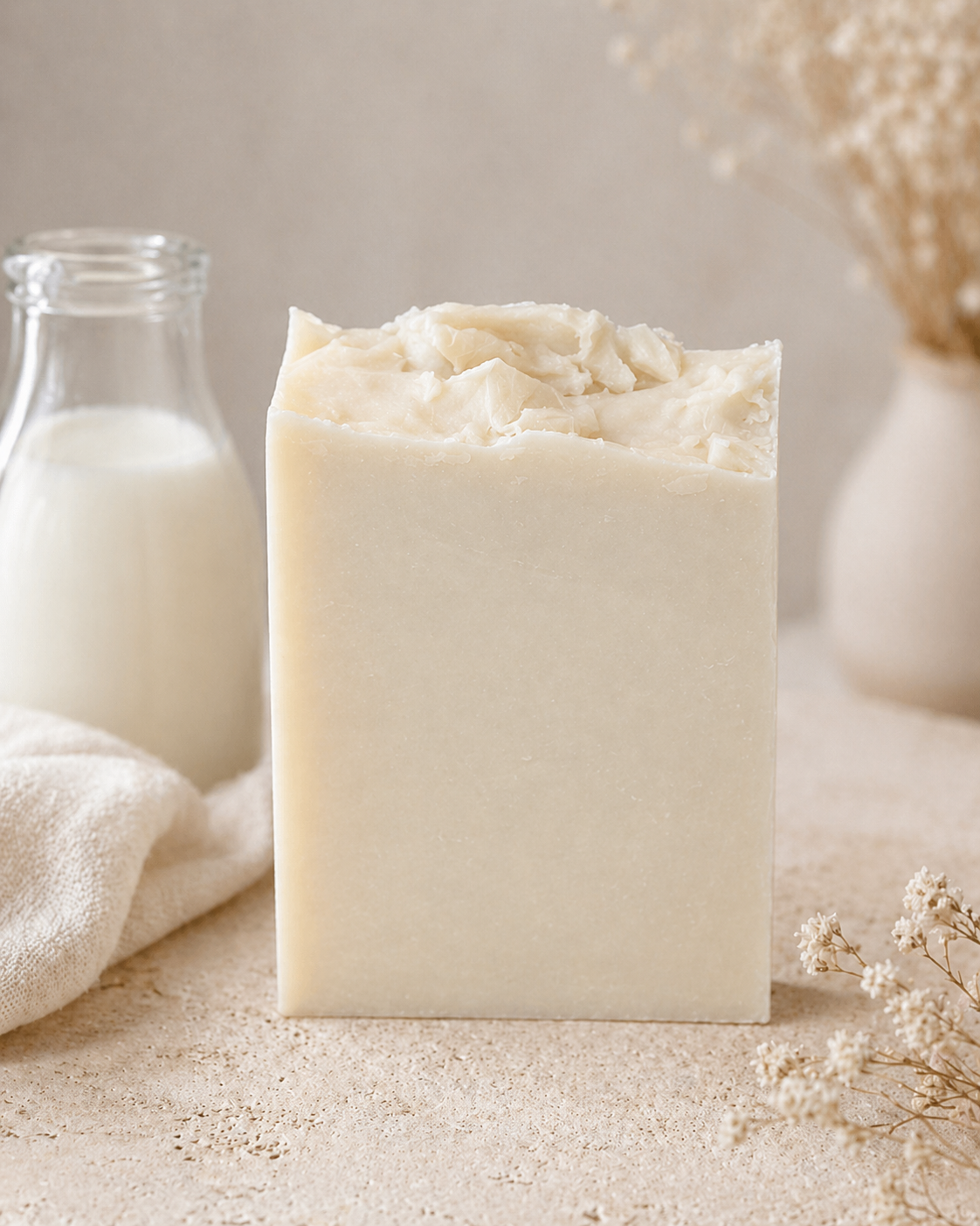 Jabón artesanal de Leche de Burra — Suavidad nutritiva. 100 g | Salitre y Oliva