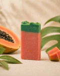 Jabón artesanal de Papaya — Frescura tropical 100 g | Salitre y Oliva