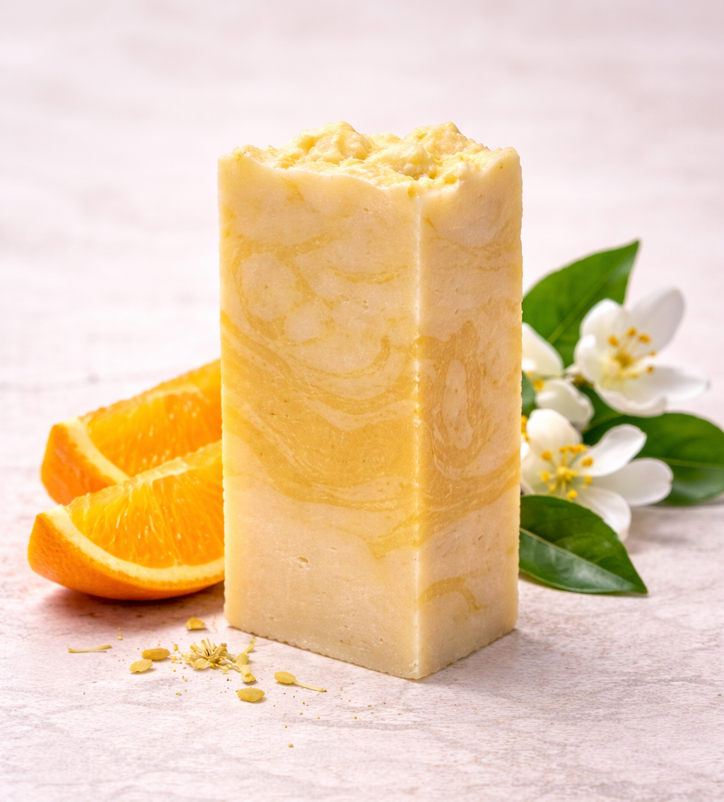 Jabón de azahar de costa — Suavidad diaria. 100 g | Salitre y Oliva