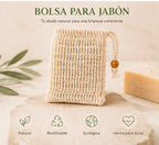 Bolsa natural exfoliante para jabón — Espuma y aprovechamiento.