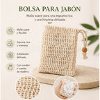 Bolsa natural exfoliante para jabón — Espuma y aprovechamiento.