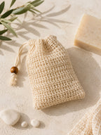 Bolsa natural exfoliante para jabón — Espuma y aprovechamiento.