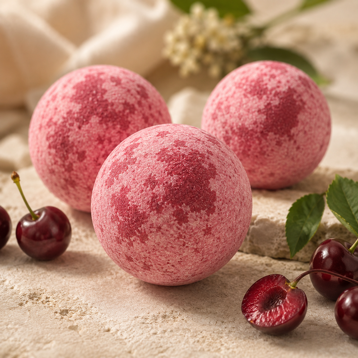Bola de baño con cereza