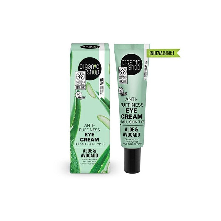 CREMA FACIAL CONTORNO DE OJOS ALOE Y AGUACATE 50 ML. ORGANIC SHOP