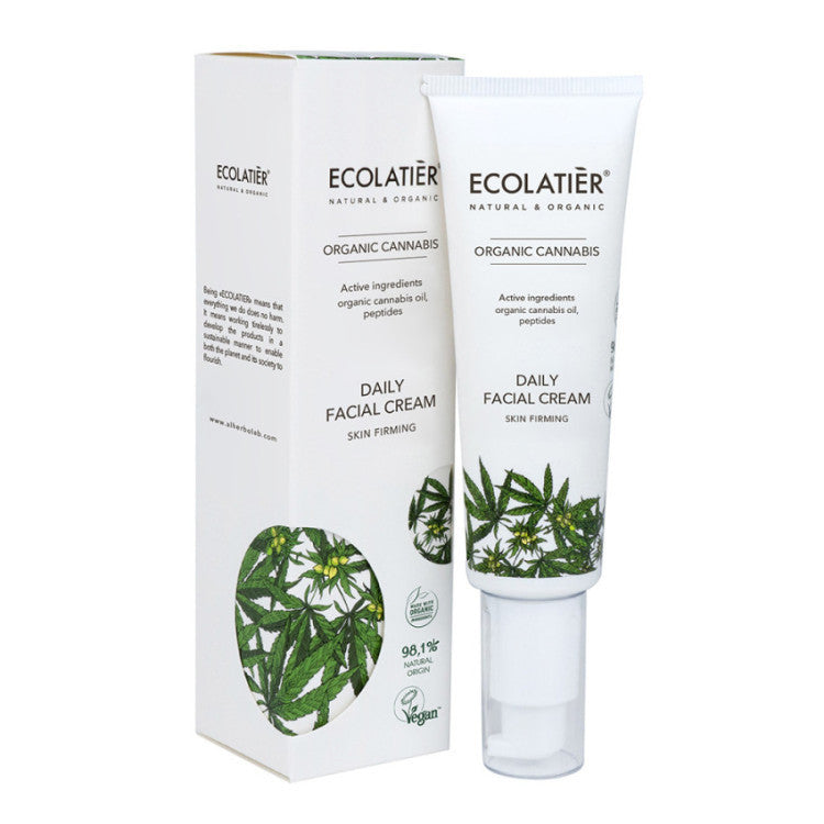 CREMA FACIAL DIARIA REAFIRMANTE DE LA PIEL CANNABIS ECOLÓGICO 50 ML. ECOLATIER