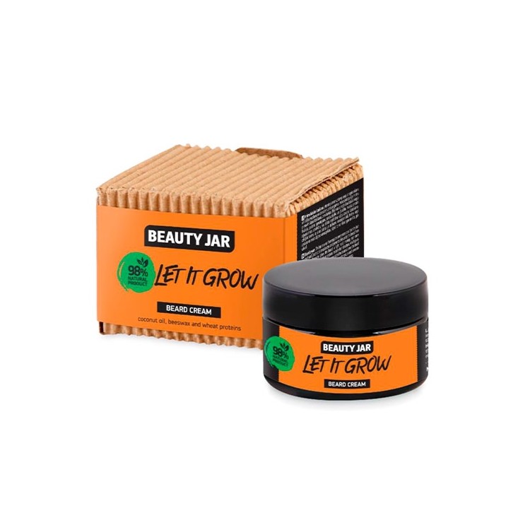 CREMA HIDRATANTE PARA BARBA LET IT GROW - COCO Y PROTEÍNA DE HIGO 60 ML BEAUTY JAR
