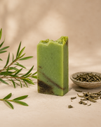 Pastilla de jabón natural de árbol del té y té verde