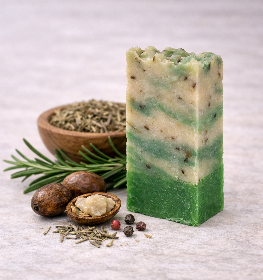 Jabón de romero marino — Frescor diario. 100 g | Salitre y Oliva