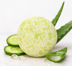 Limpiador facial sólido natural artesano con pepino y aloe vera para pieles normales