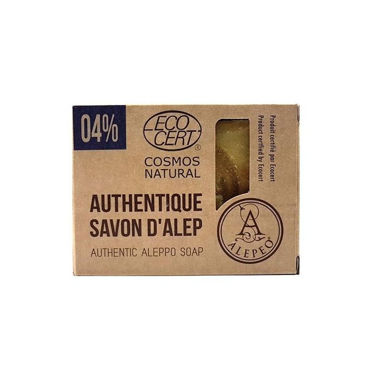PASTILLA JABÓN ALEPO 04% ECOCERT 200 GR. ALEPEO